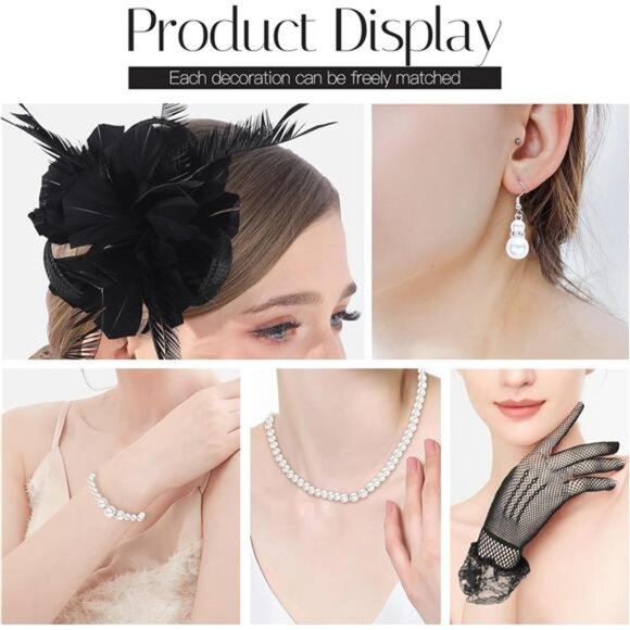 Fascinator Hat for Women Tea Party Derby Hat with Feather Funeral Headpiece - Picture 2 of 6